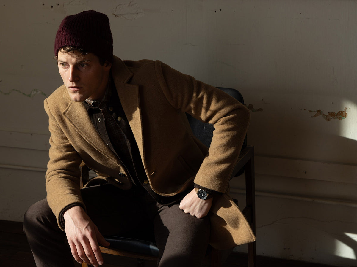 Model wears Billy Reid