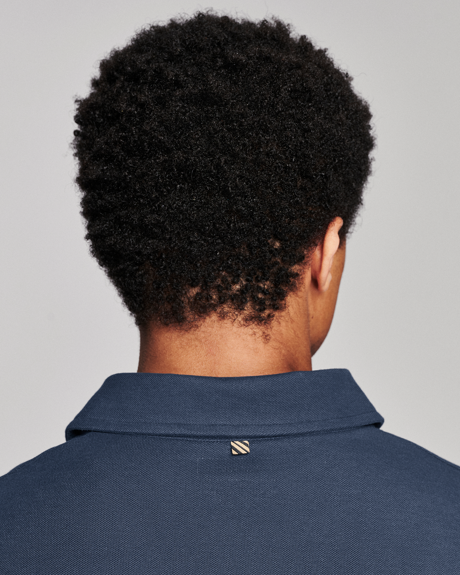 Back of the polo showing the collar.