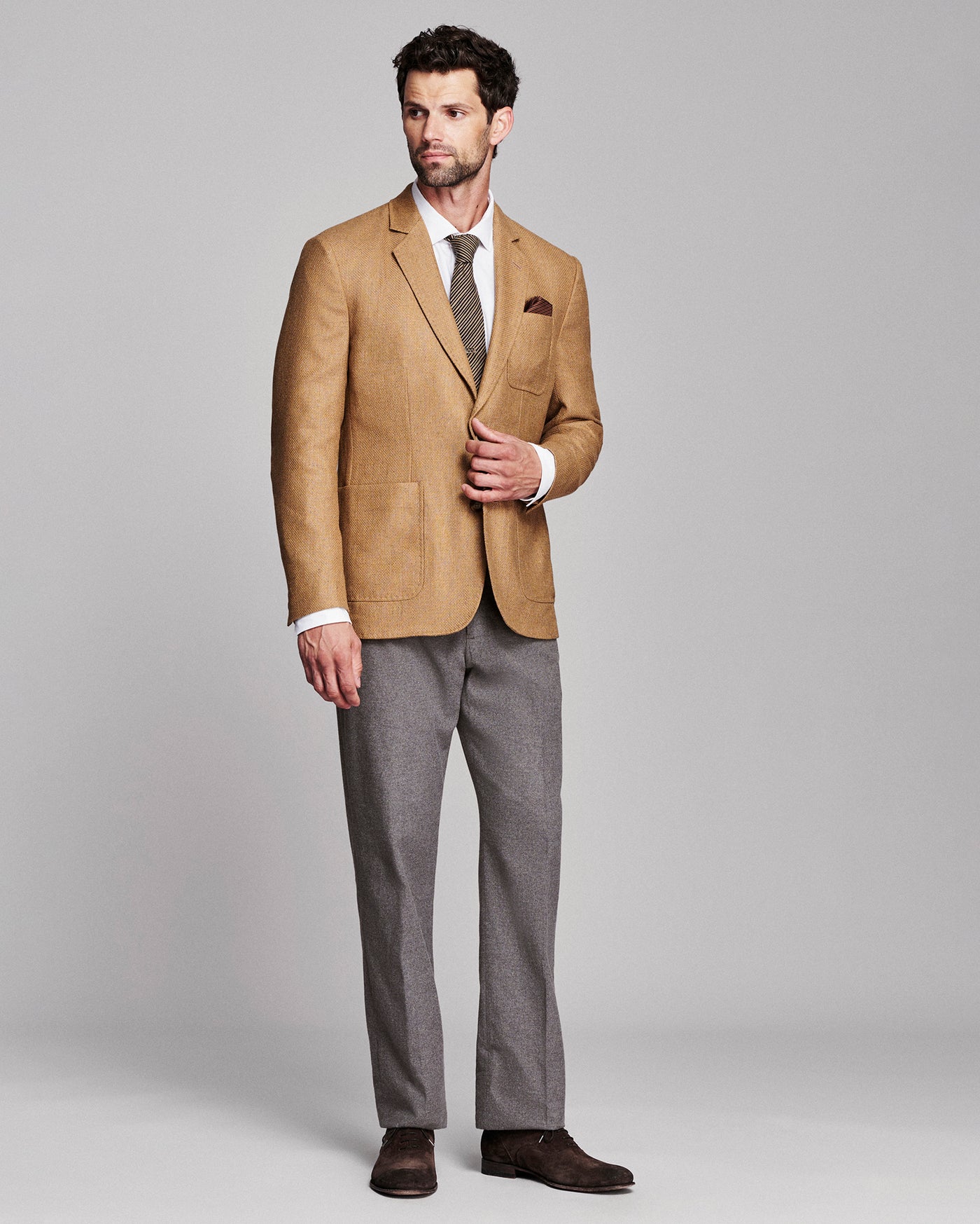 Hopsack Silk Wool Archie Jacket