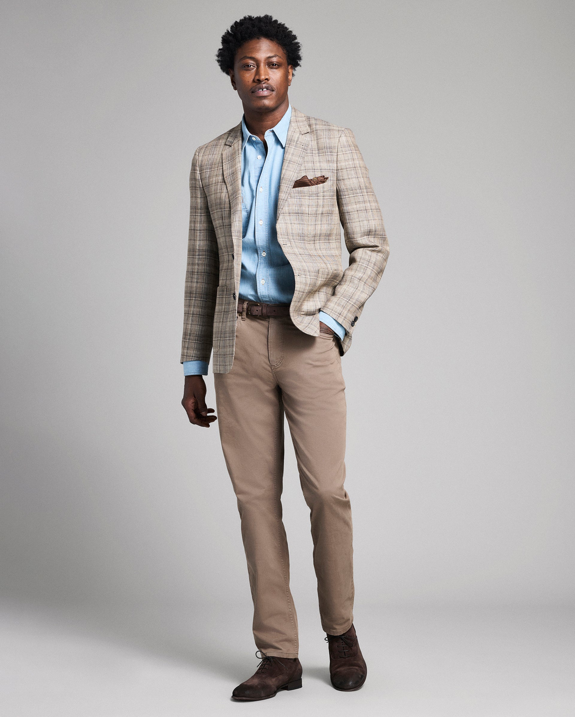 Plaid Linen Walton Jacket