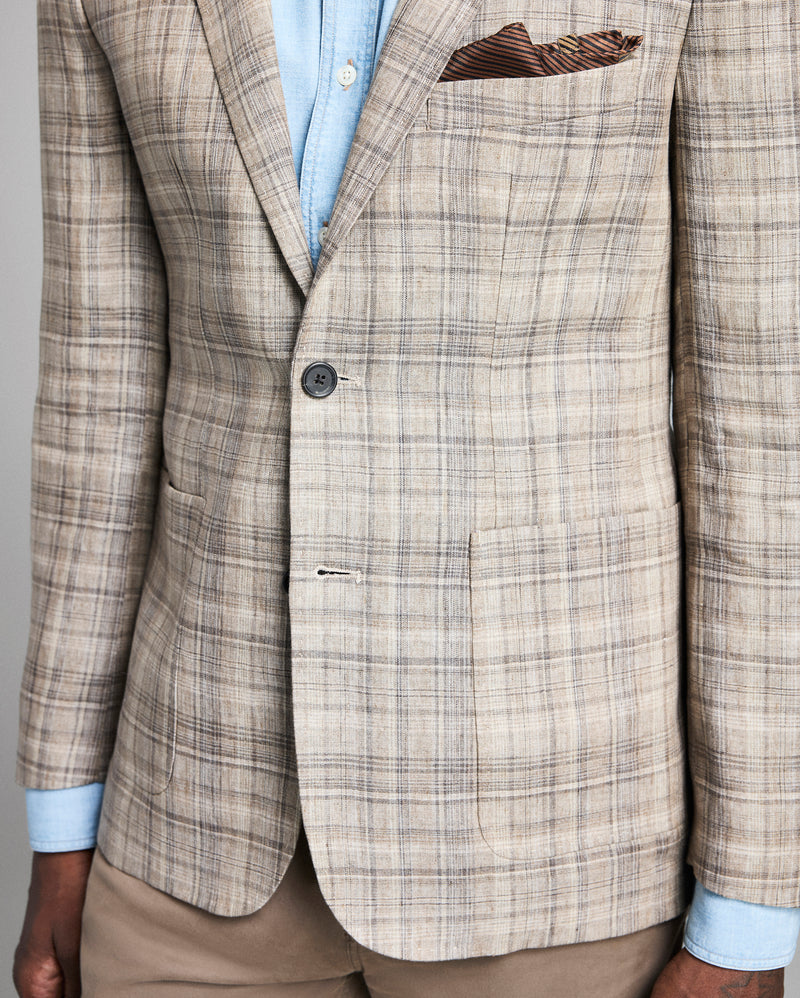 Plaid Linen Walton Jacket