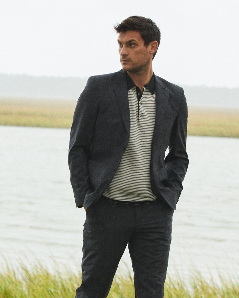 Stripe Sweater Polo