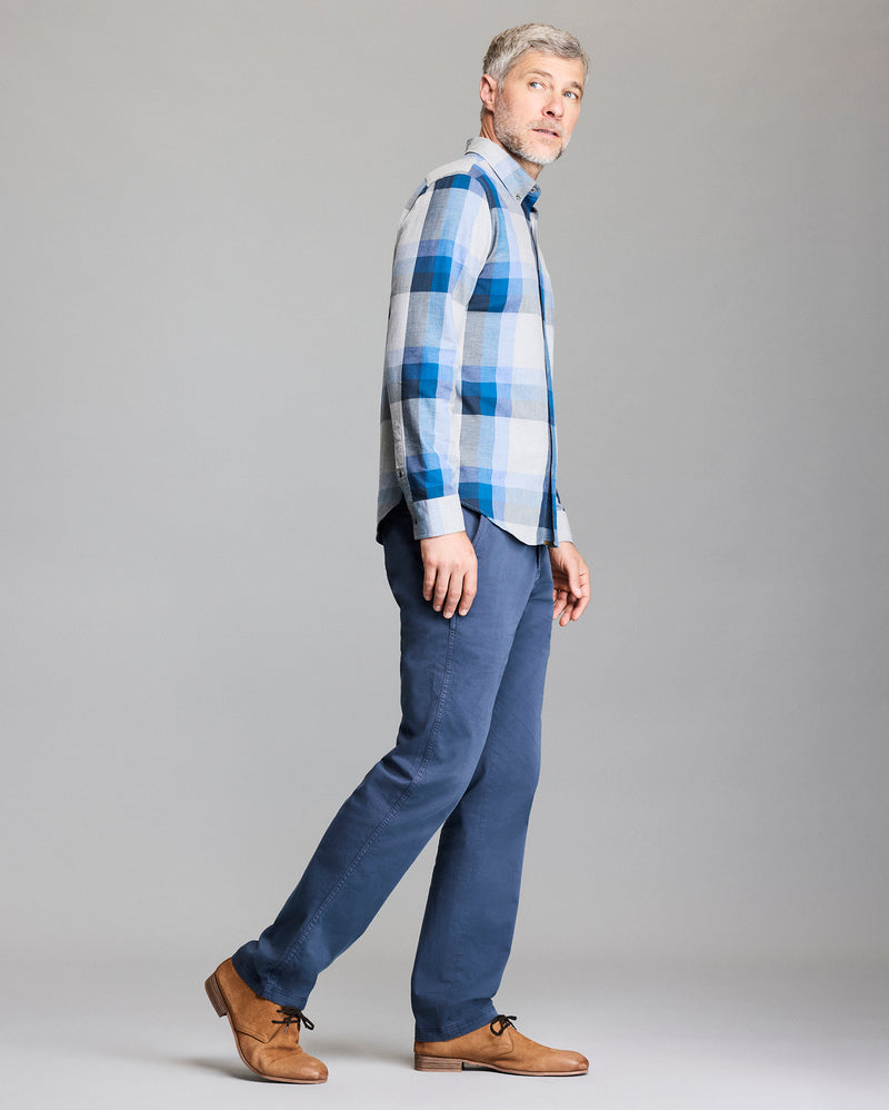 Large Scale Plaid Melange Tuscumbia Shirt Button Down