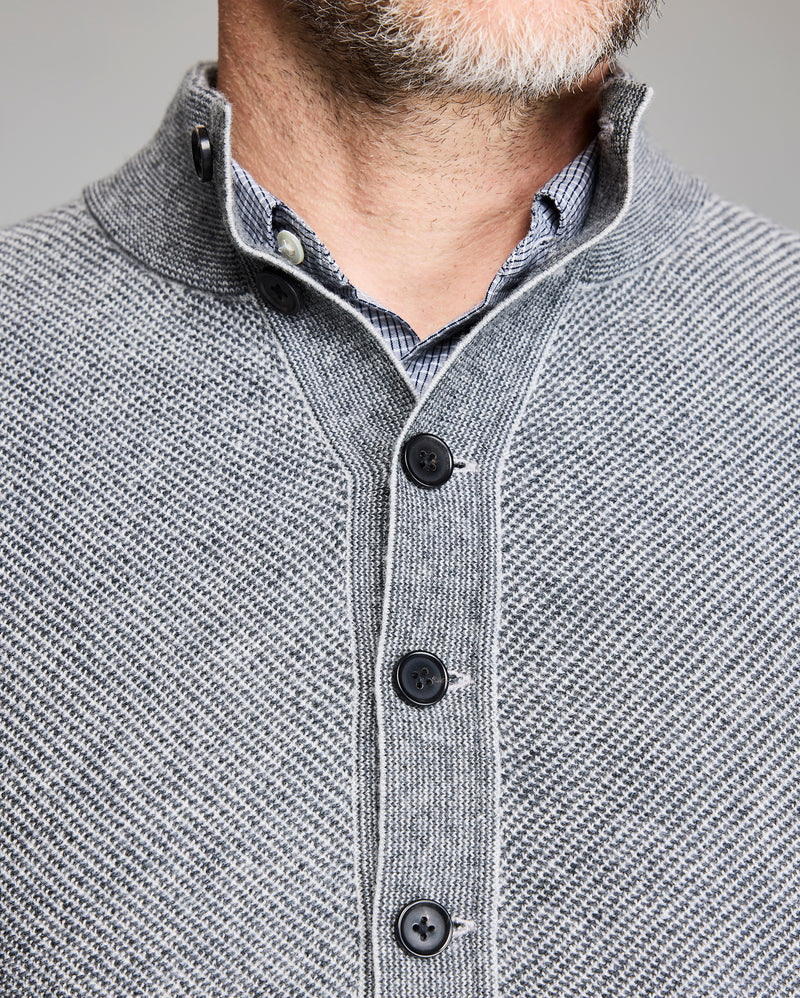 Button Placket Twill Pullover