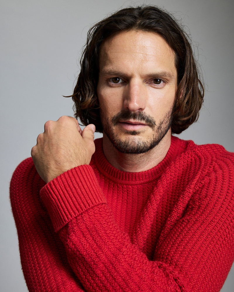 Wool Plaited Textured Crew