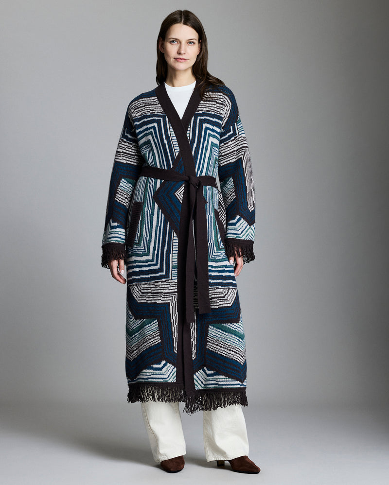 New Folk Jacquard Cardigan Coat