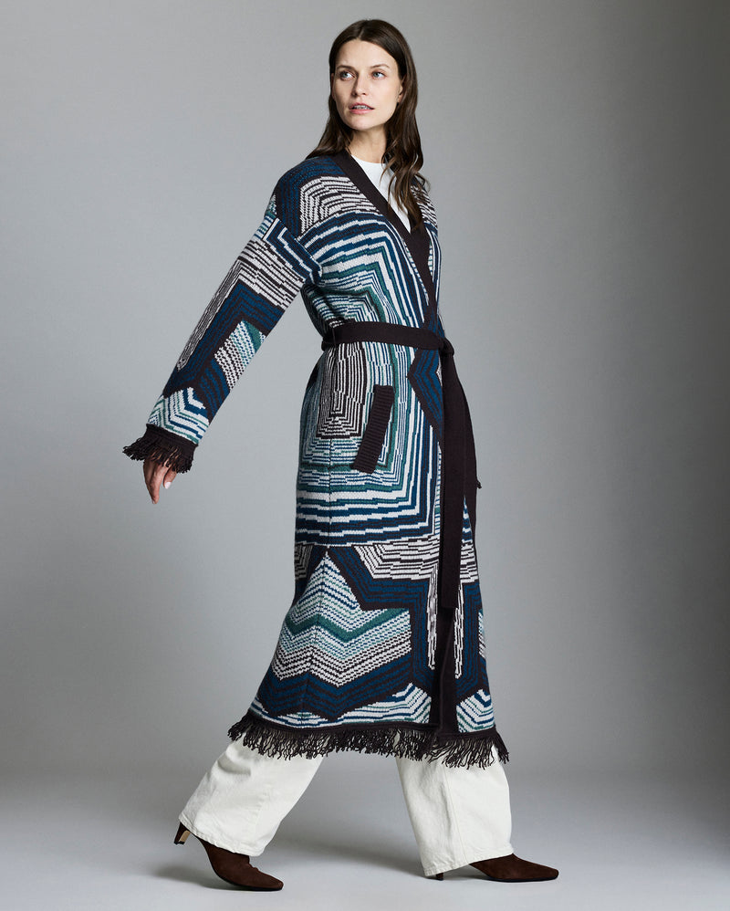 New Folk Jacquard Cardigan Coat