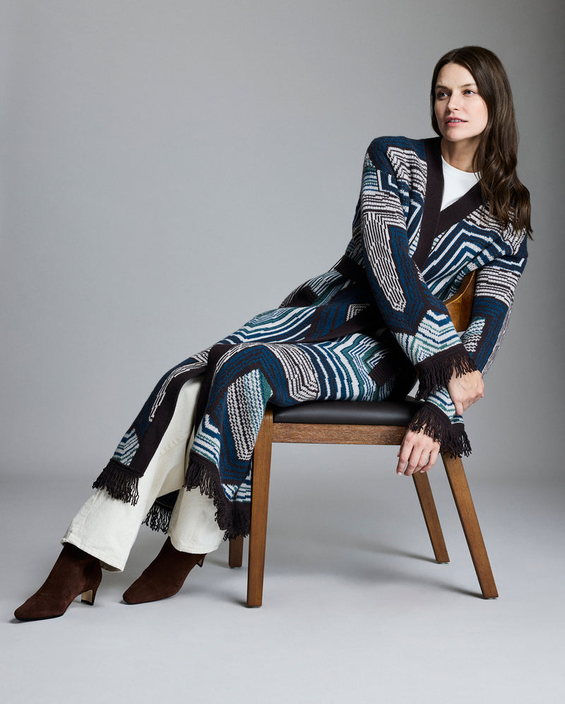 New Folk Jacquard Cardigan Coat