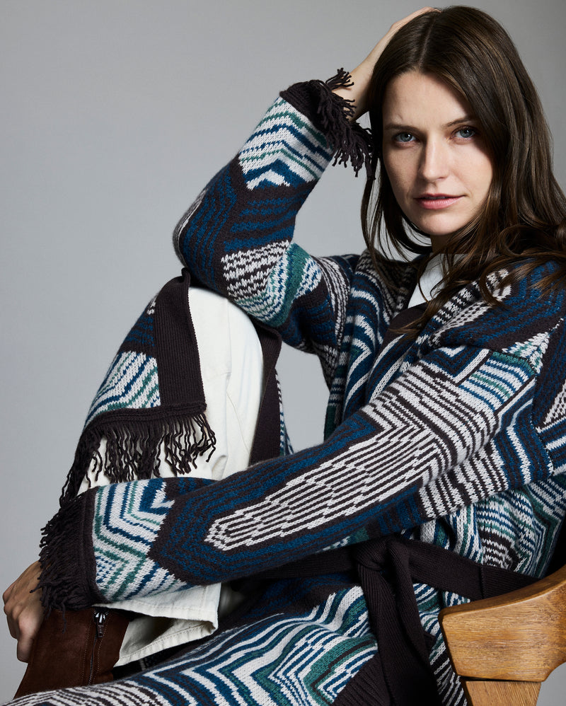 New Folk Jacquard Cardigan Coat