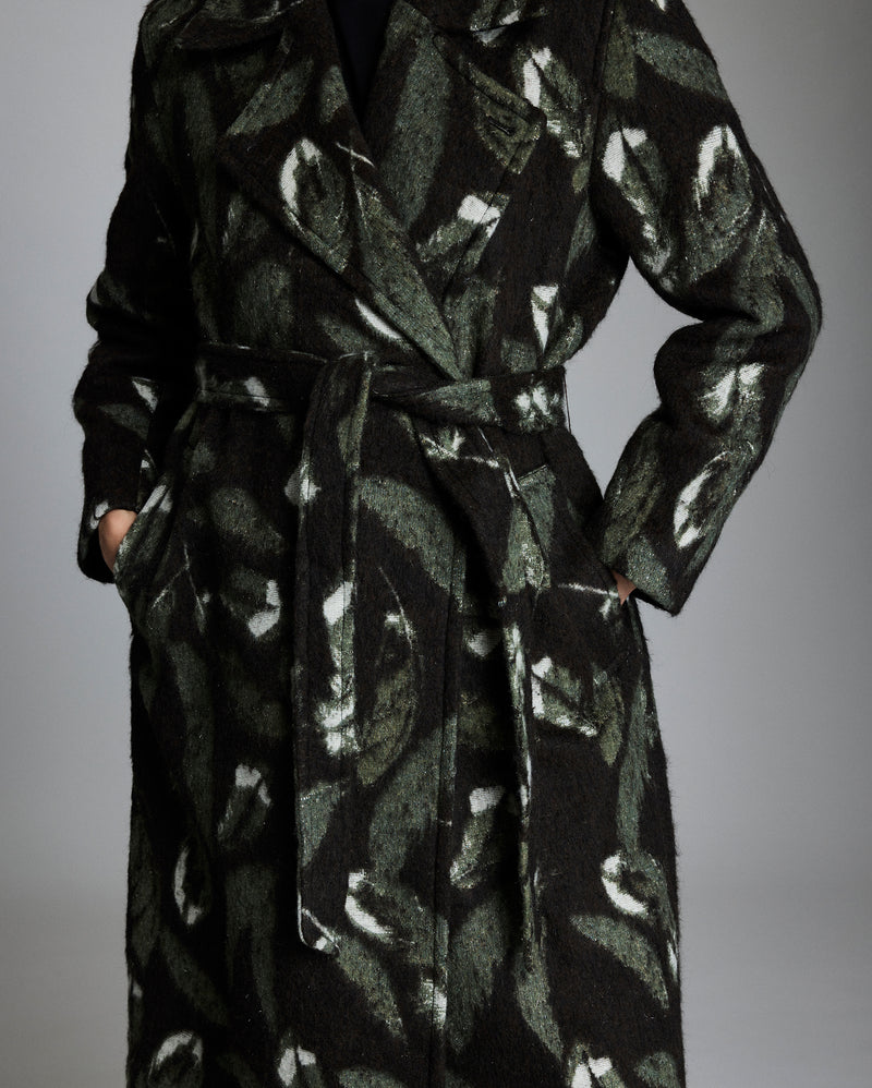 Feather Jacquard Top Coat