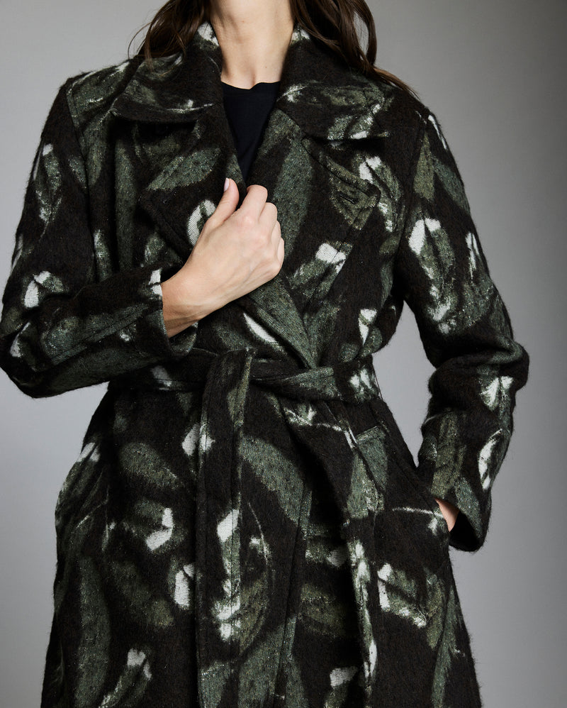 Feather Jacquard Top Coat