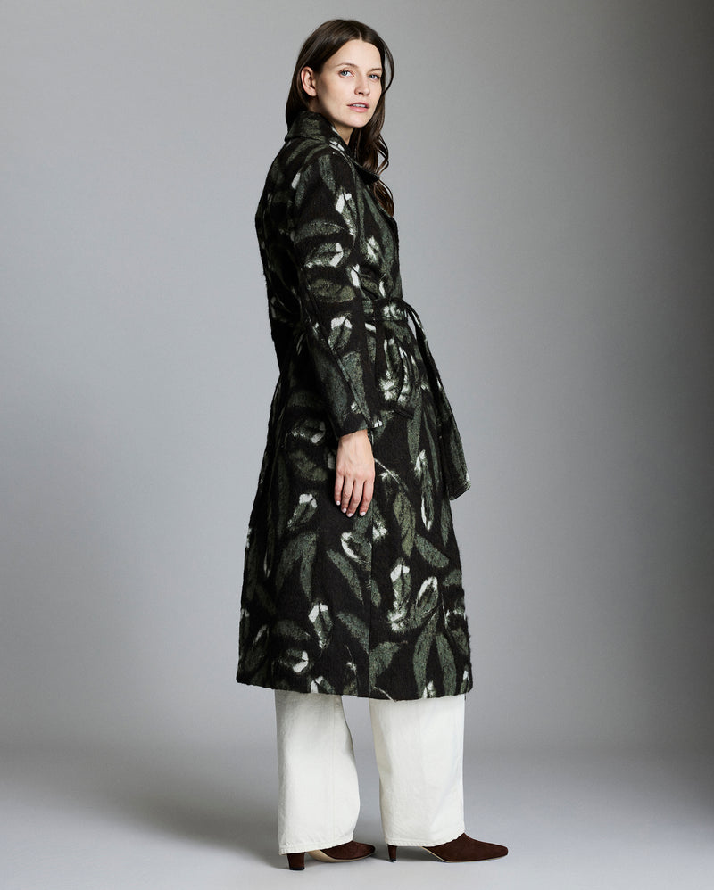 Feather Jacquard Top Coat