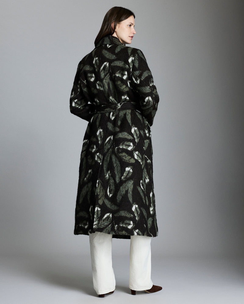 Feather Jacquard Top Coat