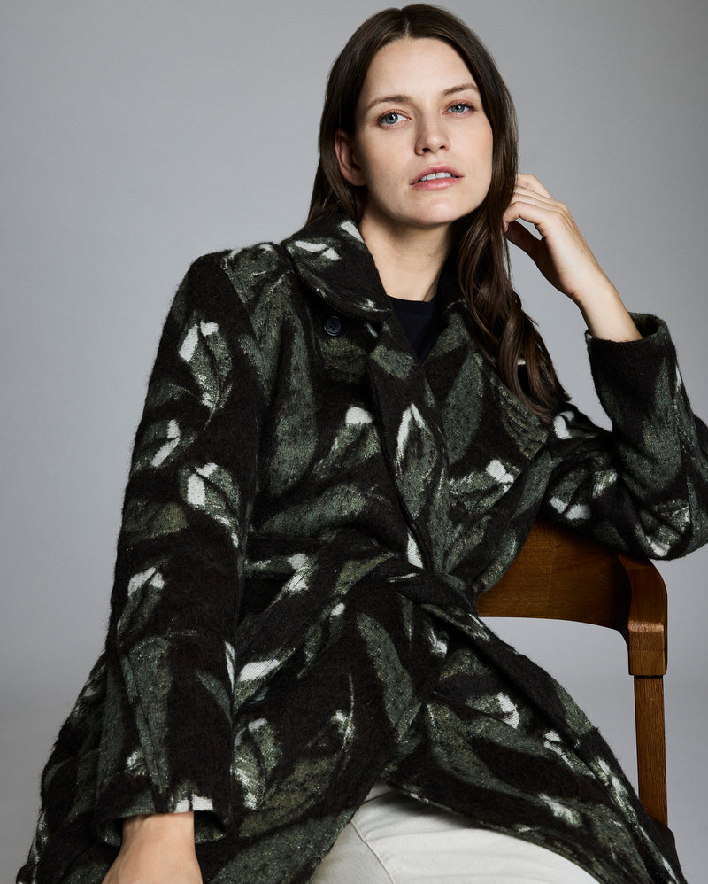 Feather Jacquard Top Coat