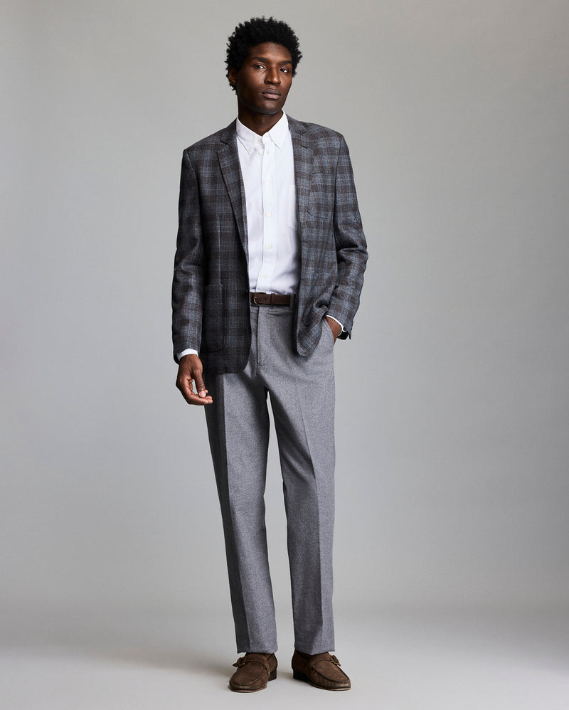 Virgin Wool Shadow Plaid Archie Jacket