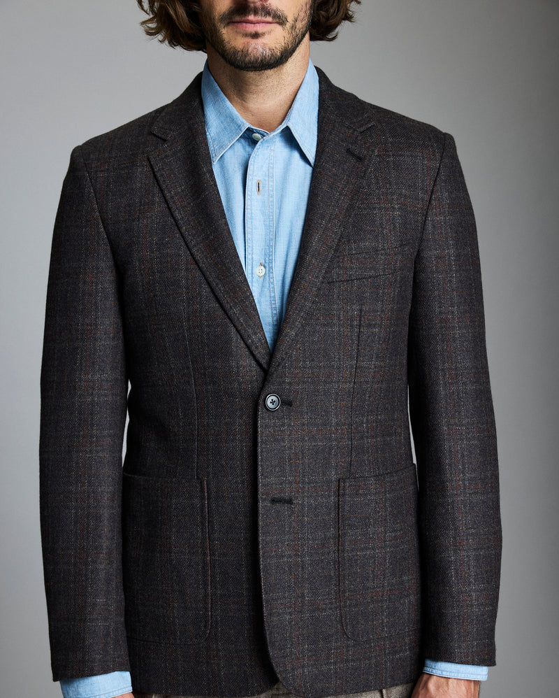 Virgin Wool Plaid Walton Jacket