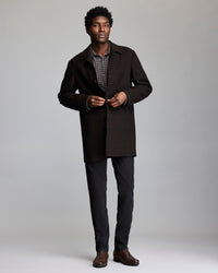 PLAID COOPER OVERCOAT	BROWN MULTI