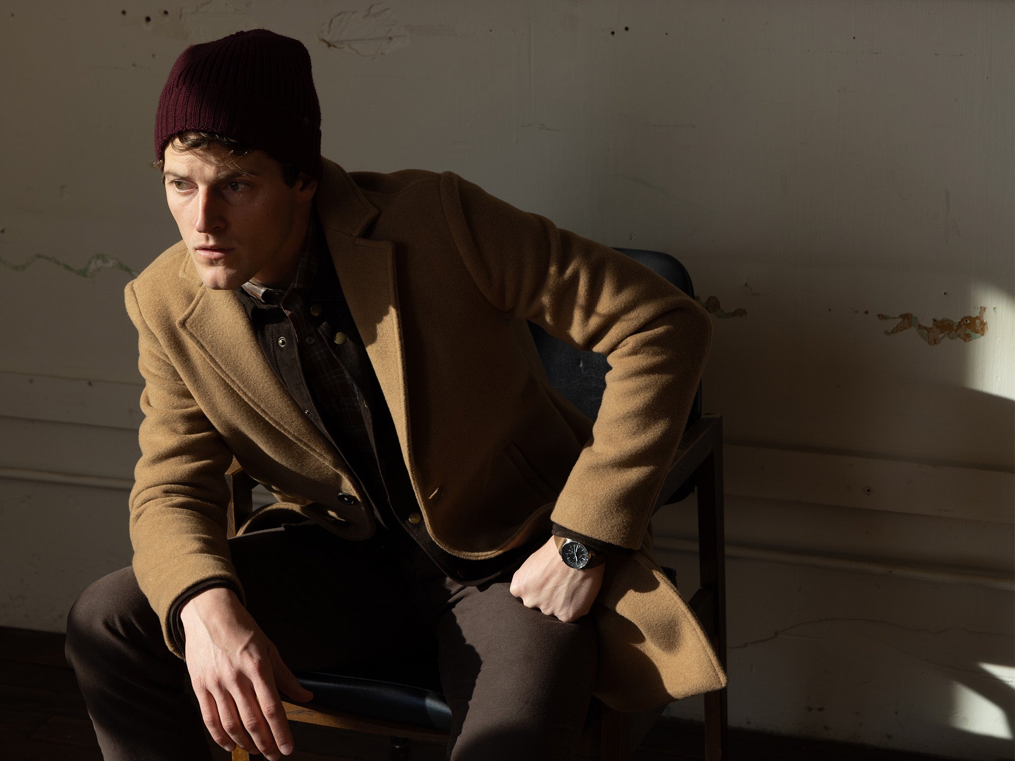 Model wears Billy Reid Fall '25