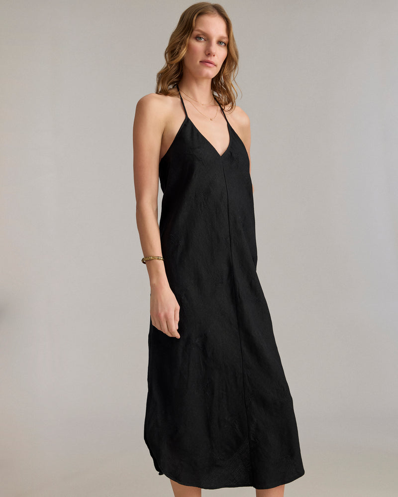 Linen Shirttail Slip Dress