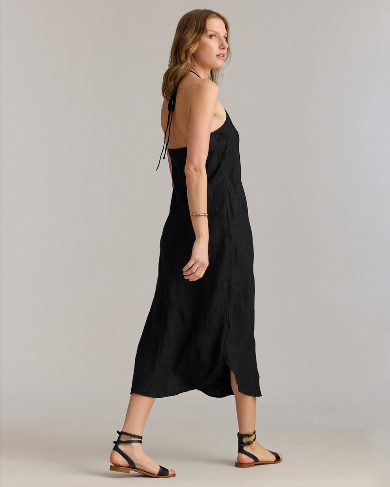 Linen Shirttail Slip Dress