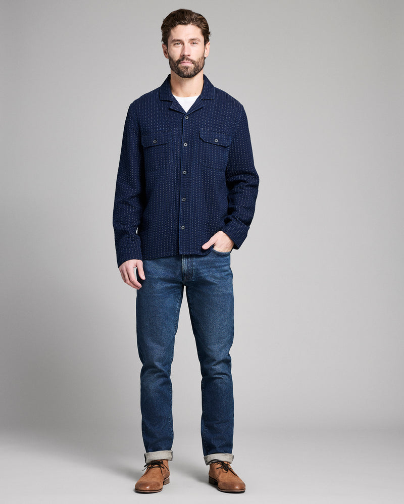 Pin Dot Dobby Two Pocket Overshirt