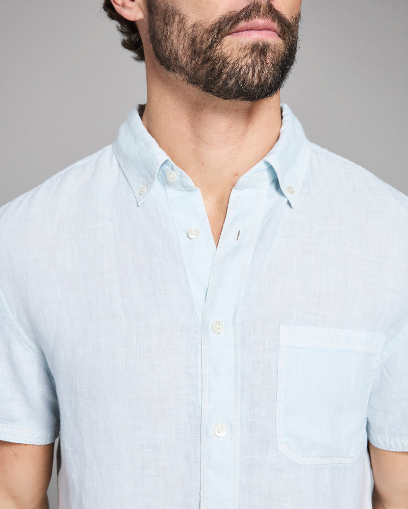Short Sleeve Linen Tuscumbia Shirt Button Down
