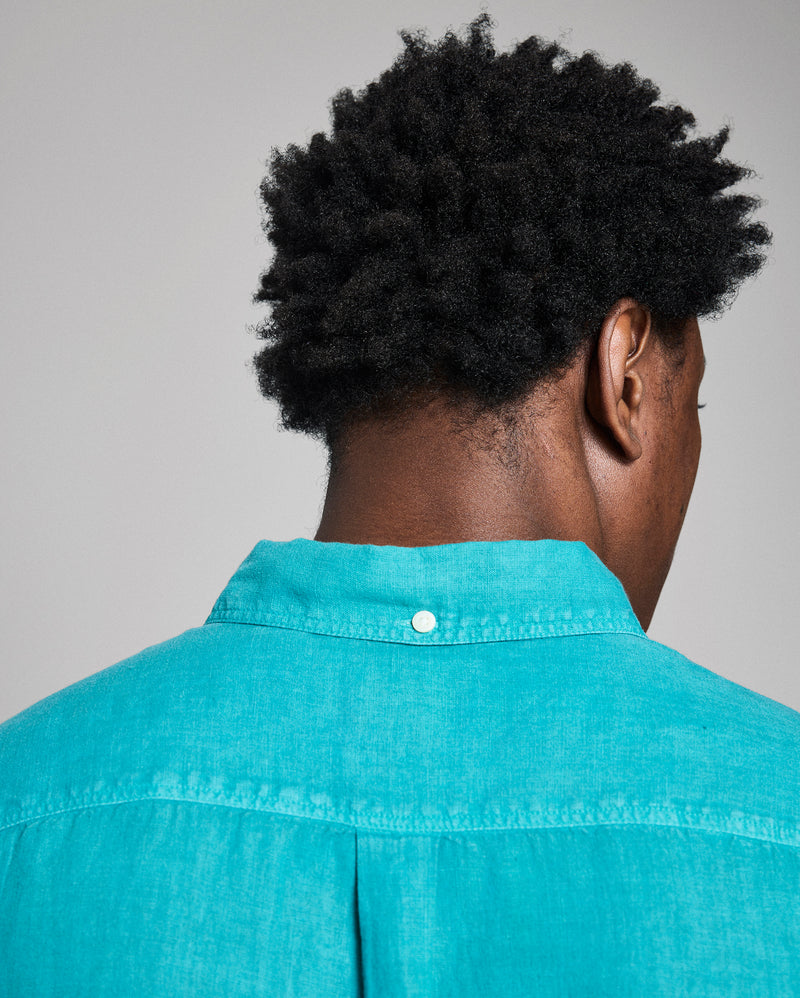 Short Sleeve Linen Tuscumbia Shirt Button Down