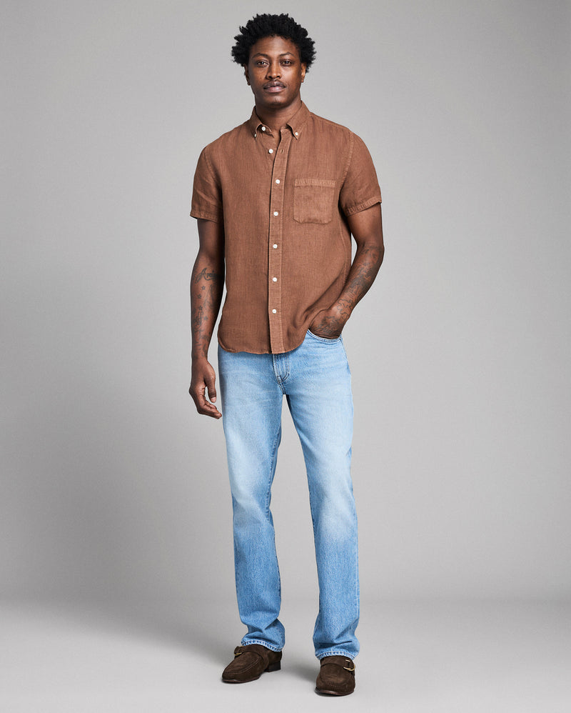 Short Sleeve Linen Tuscumbia Shirt Button Down