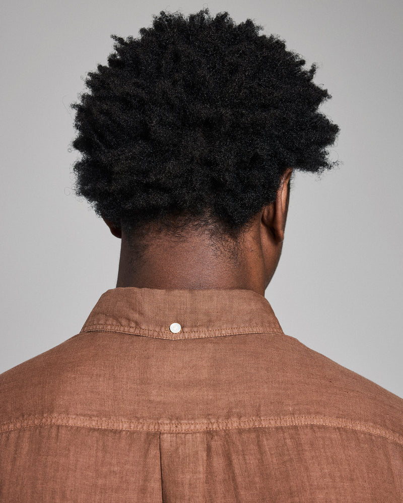 Short Sleeve Linen Tuscumbia Shirt Button Down