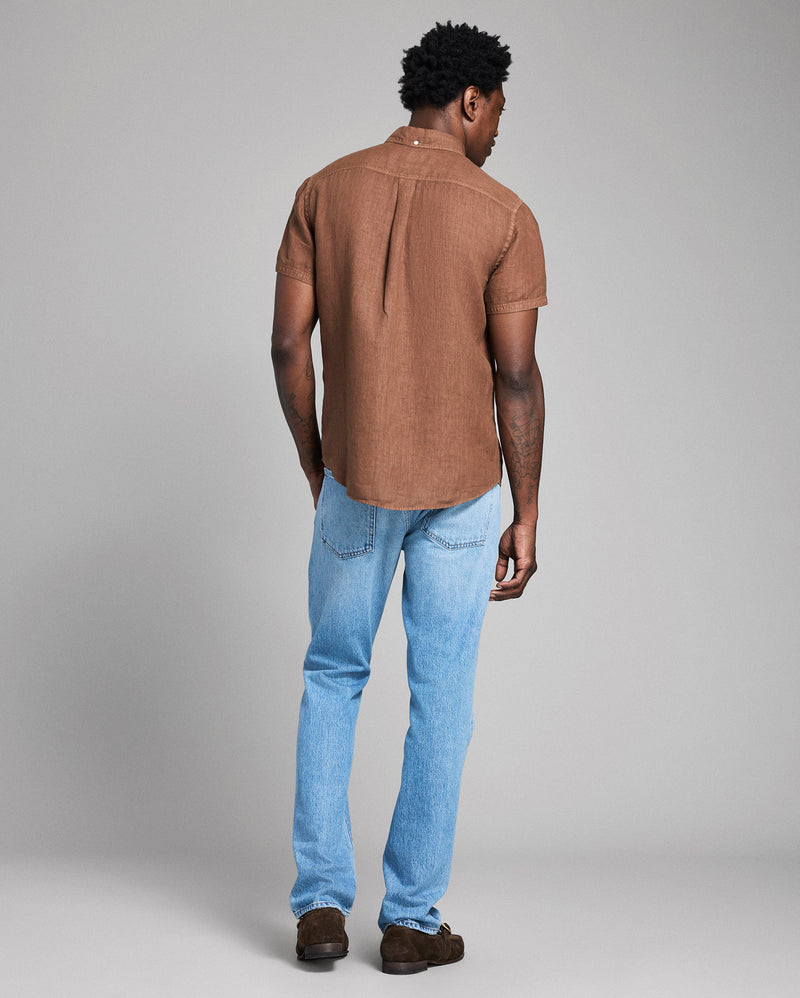 Short Sleeve Linen Tuscumbia Shirt Button Down