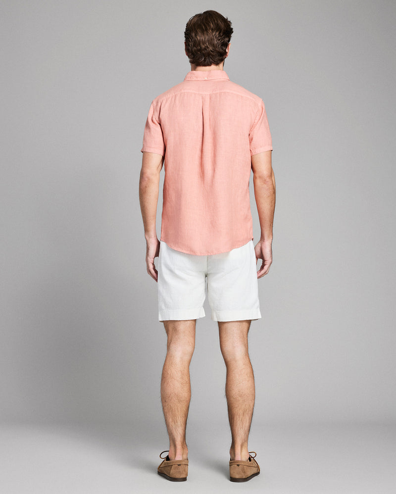 Short Sleeve Linen Tuscumbia Shirt Button Down