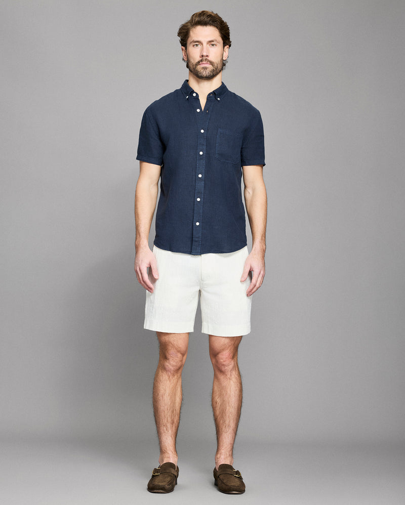 Short Sleeve Linen Tuscumbia Shirt Button Down