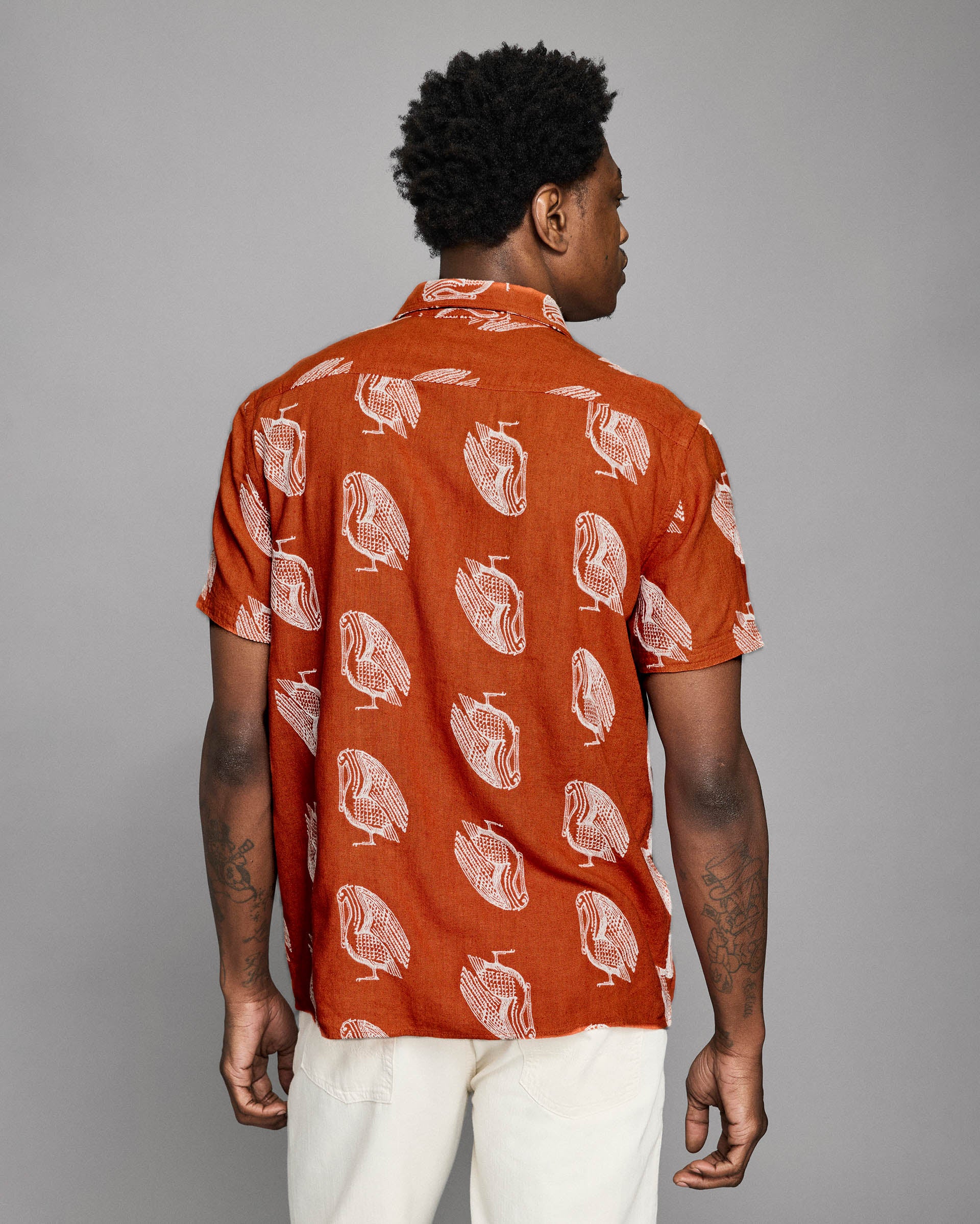 Short Sleeve Embroidered Pelican Treme Shirt