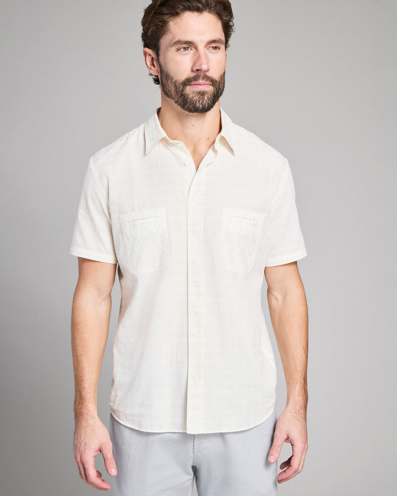 Short Sleeve Corded Plaid Donelson Shirt
