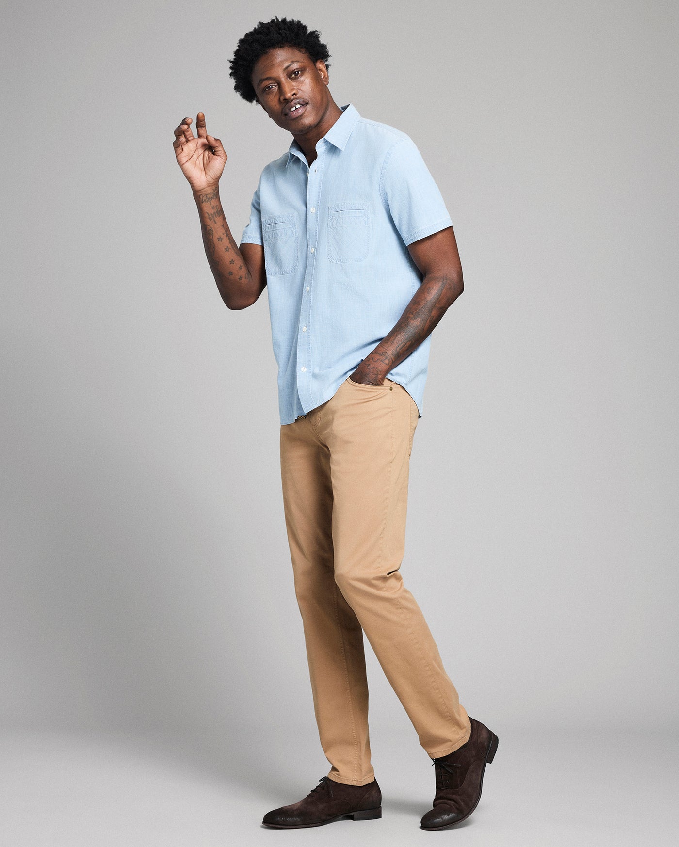 Short Sleeve Chambray Donelson Shirt