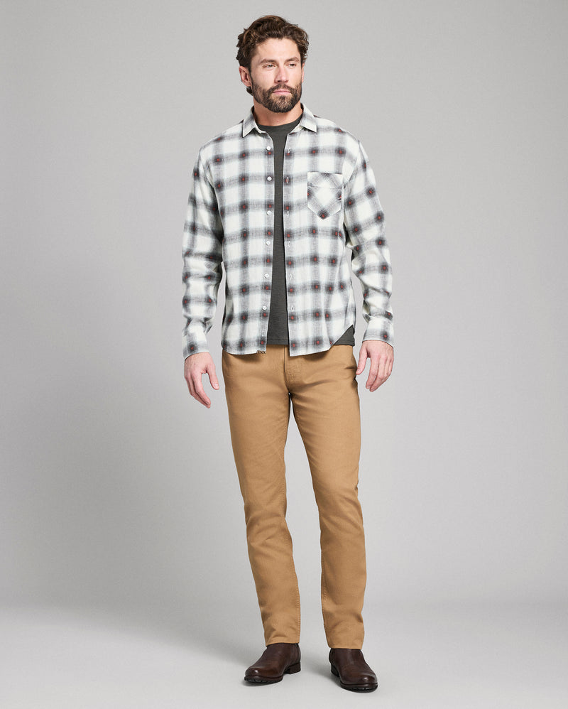 Hemp Cotton Dobby Plaid John T Shirt
