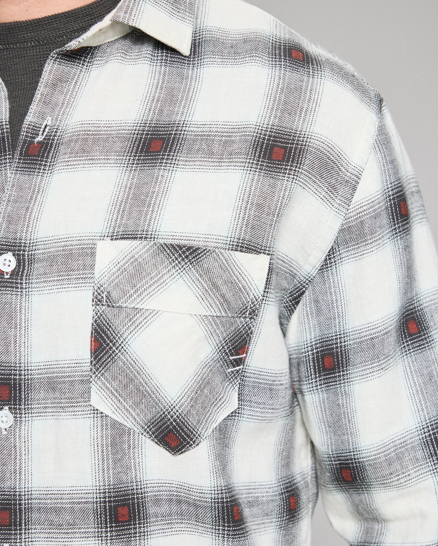 Hemp Cotton Dobby Plaid John T Shirt