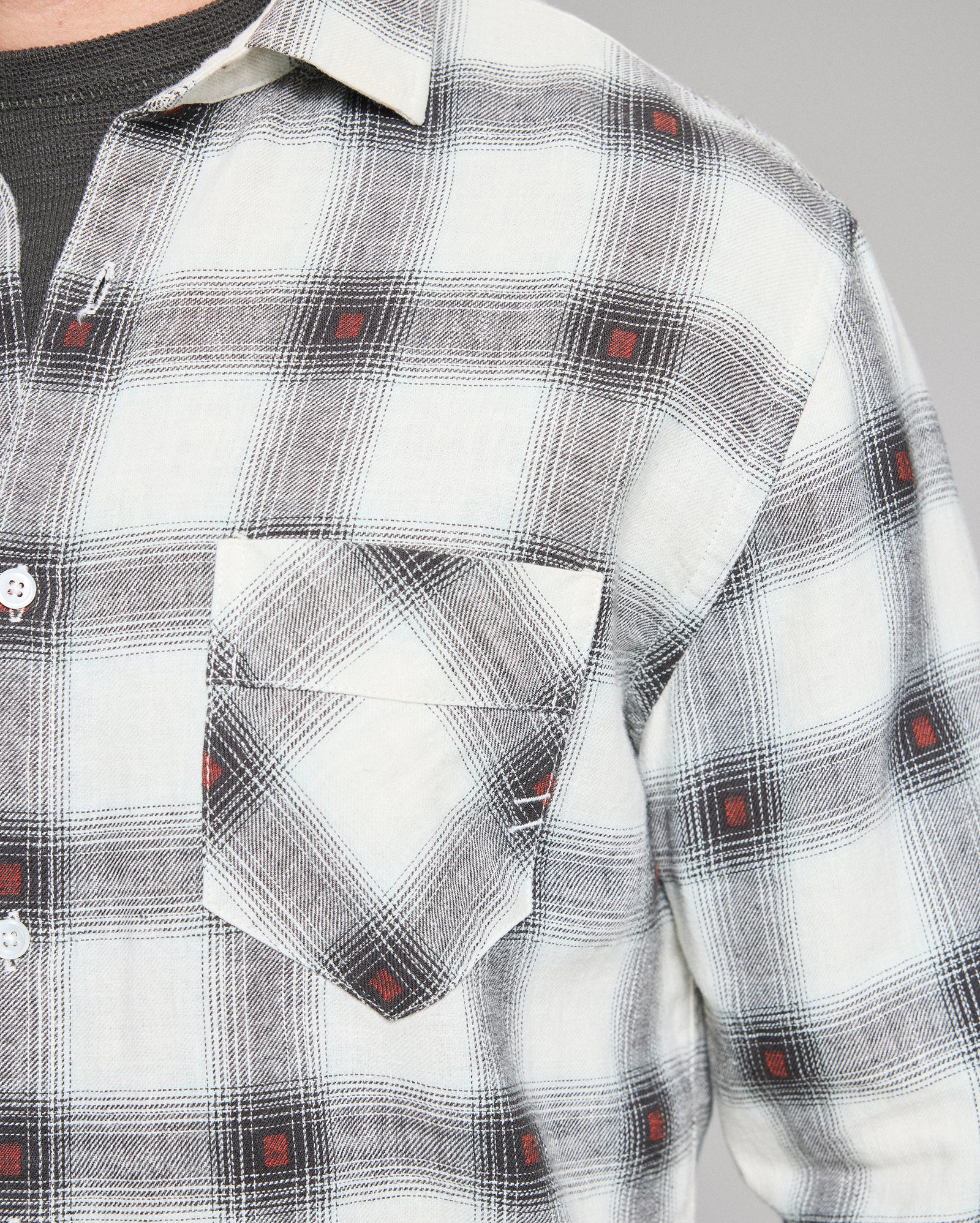 Hemp Cotton Dobby Plaid John T Shirt