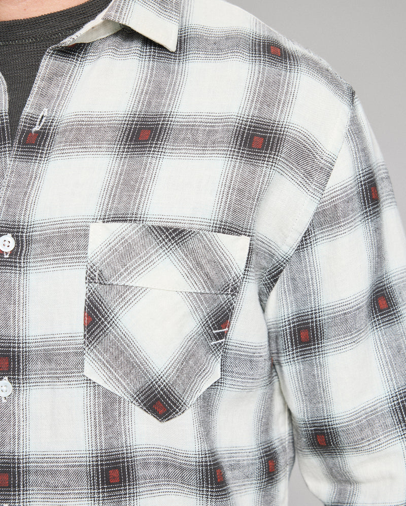 Hemp Cotton Dobby Plaid John T Shirt