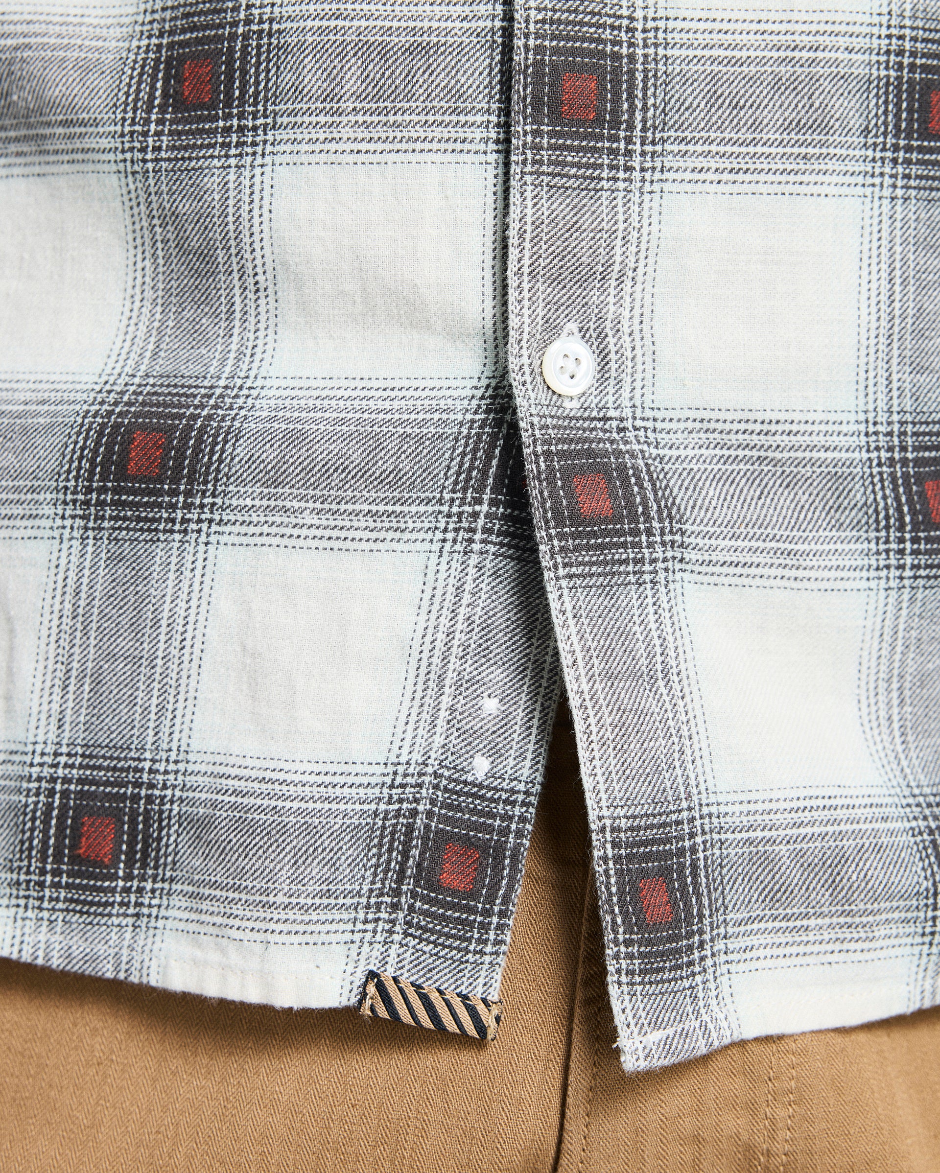 Hemp Cotton Dobby Plaid John T Shirt