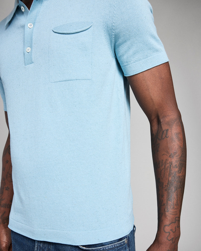 Cotton Linen Sweater Polo