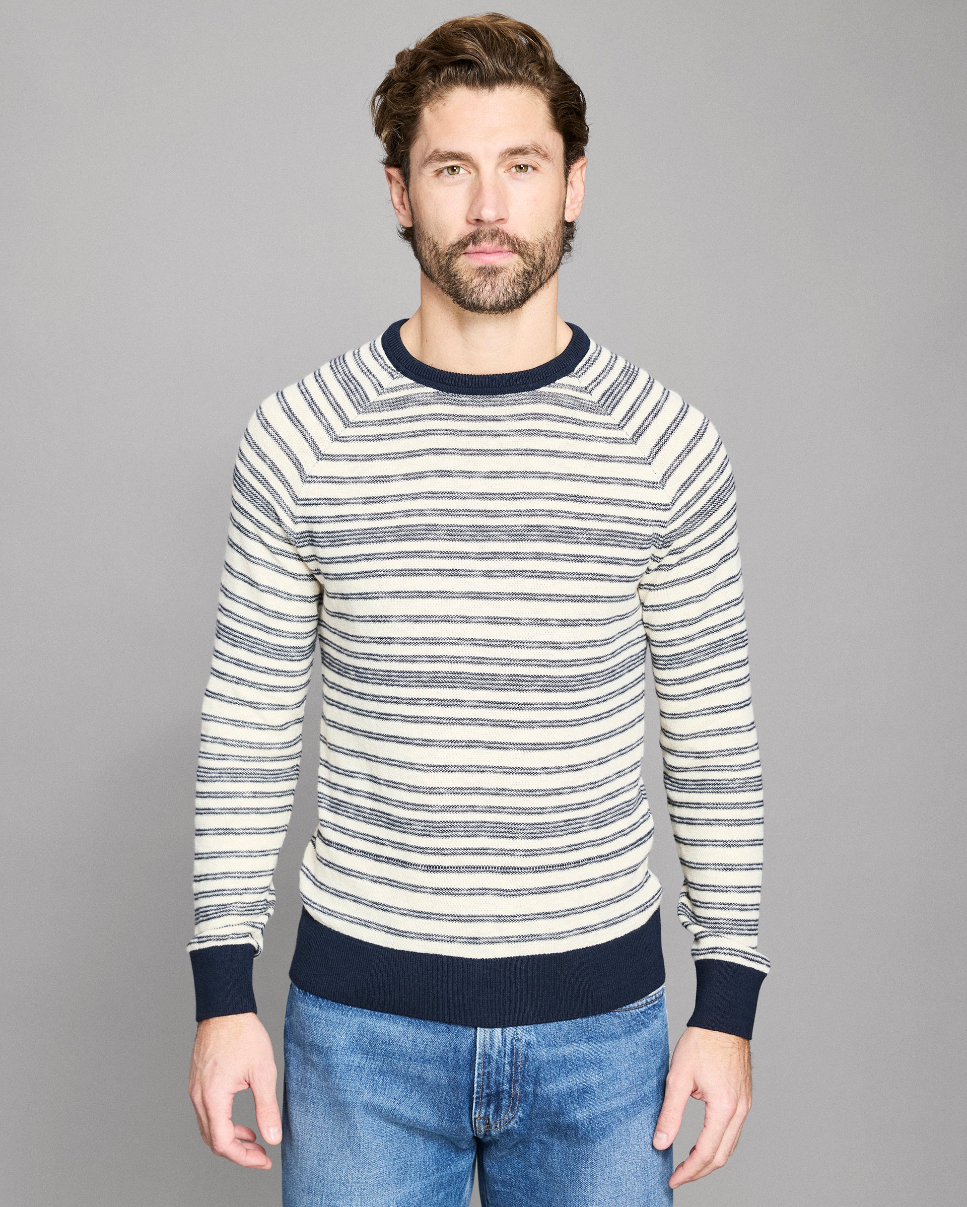 Raglan Stripe Crew