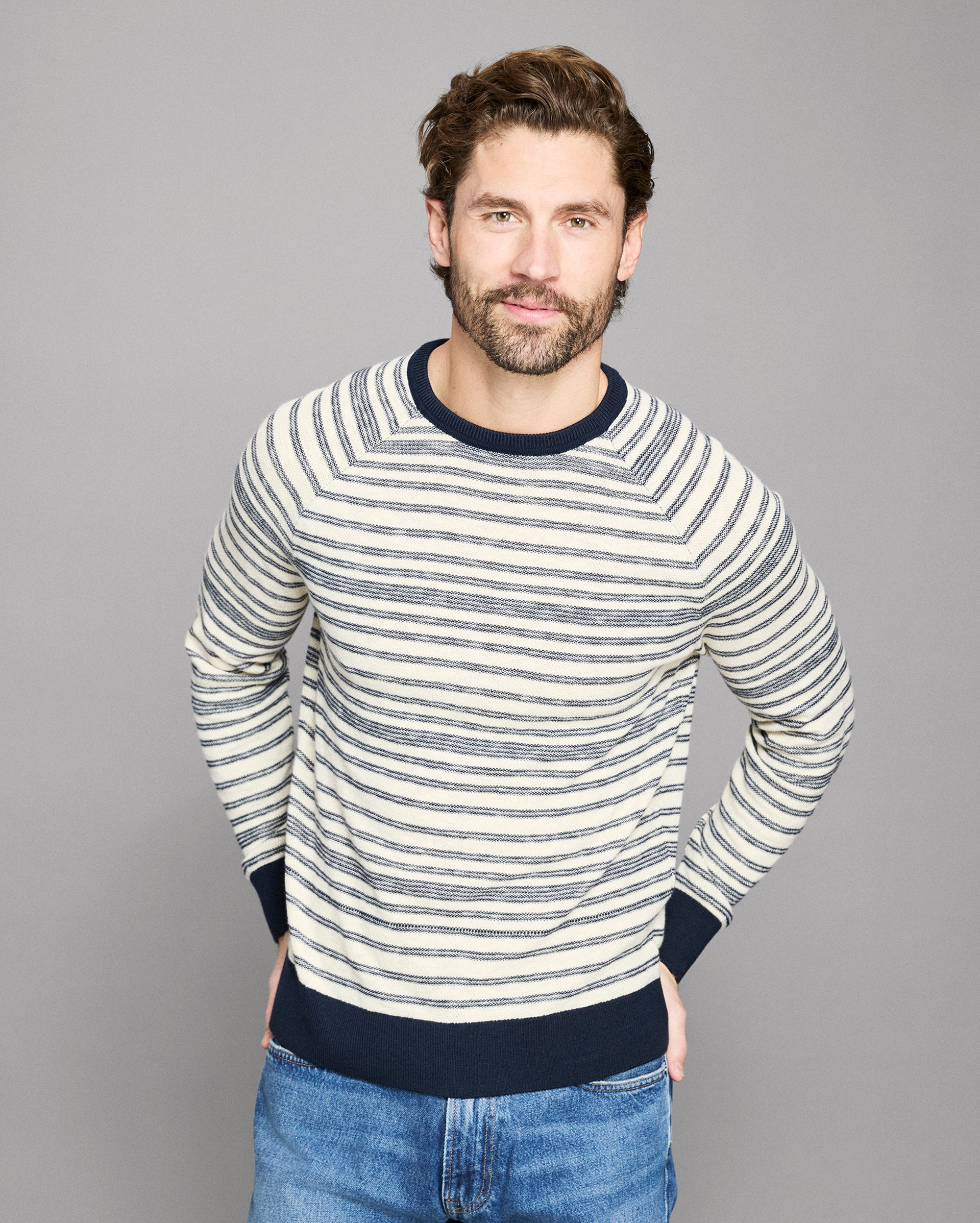 Raglan Stripe Crew