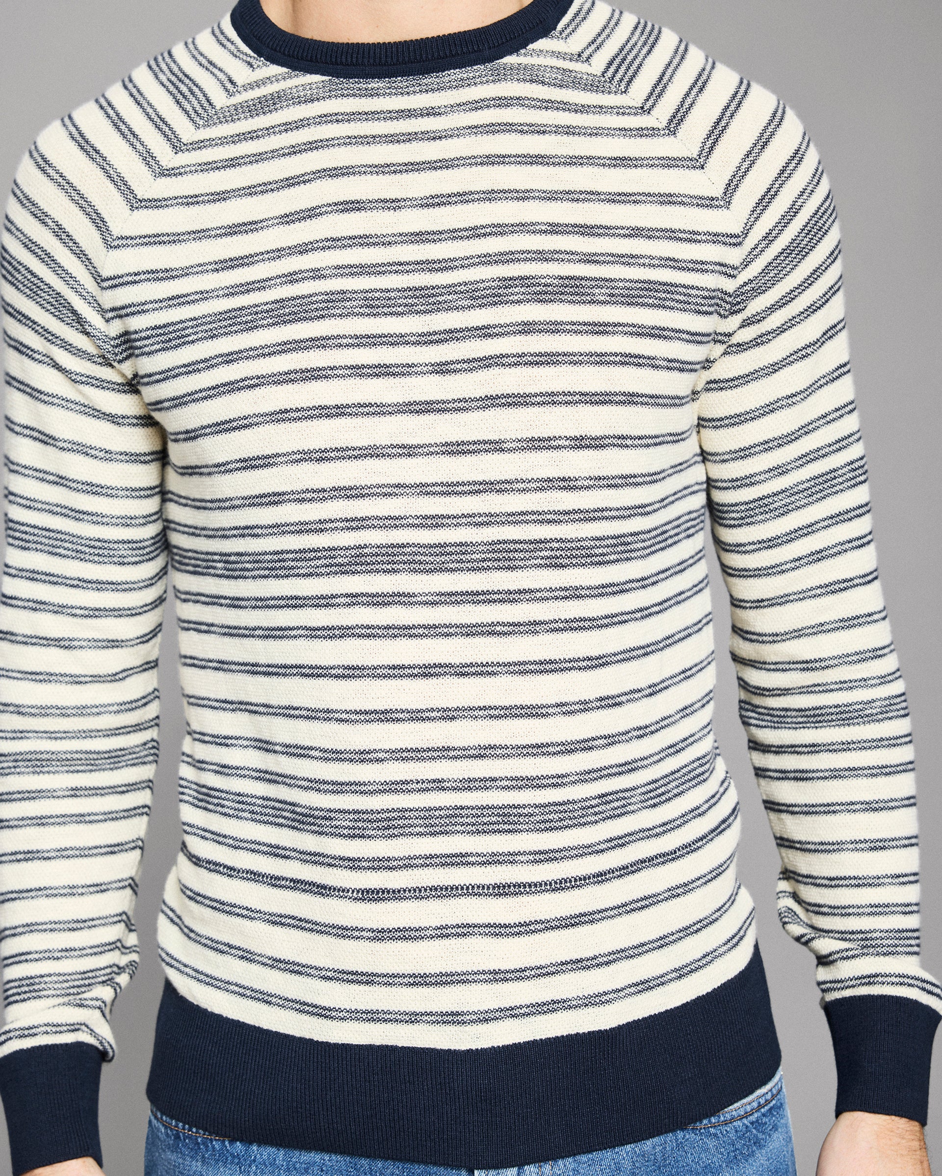 Raglan Stripe Crew