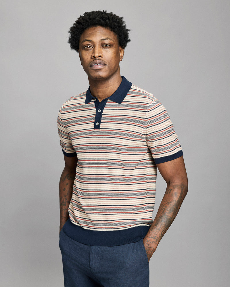 Vintage Stripe Sweater Polo