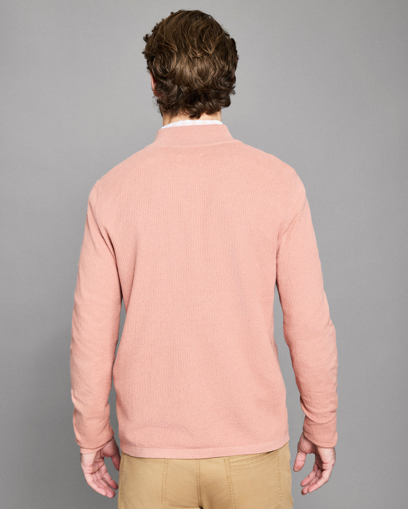 Fine Gauge Textured Half Zip