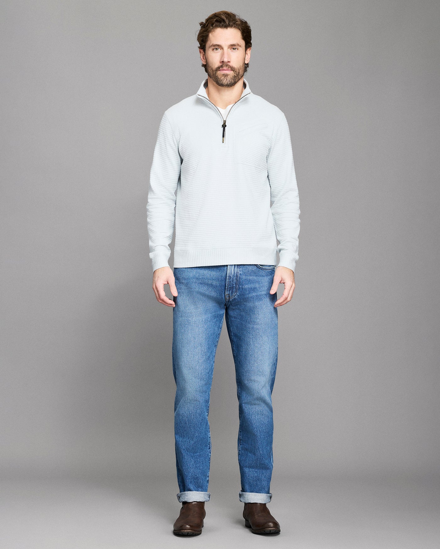 Model is 6'2" wearing size medium.
