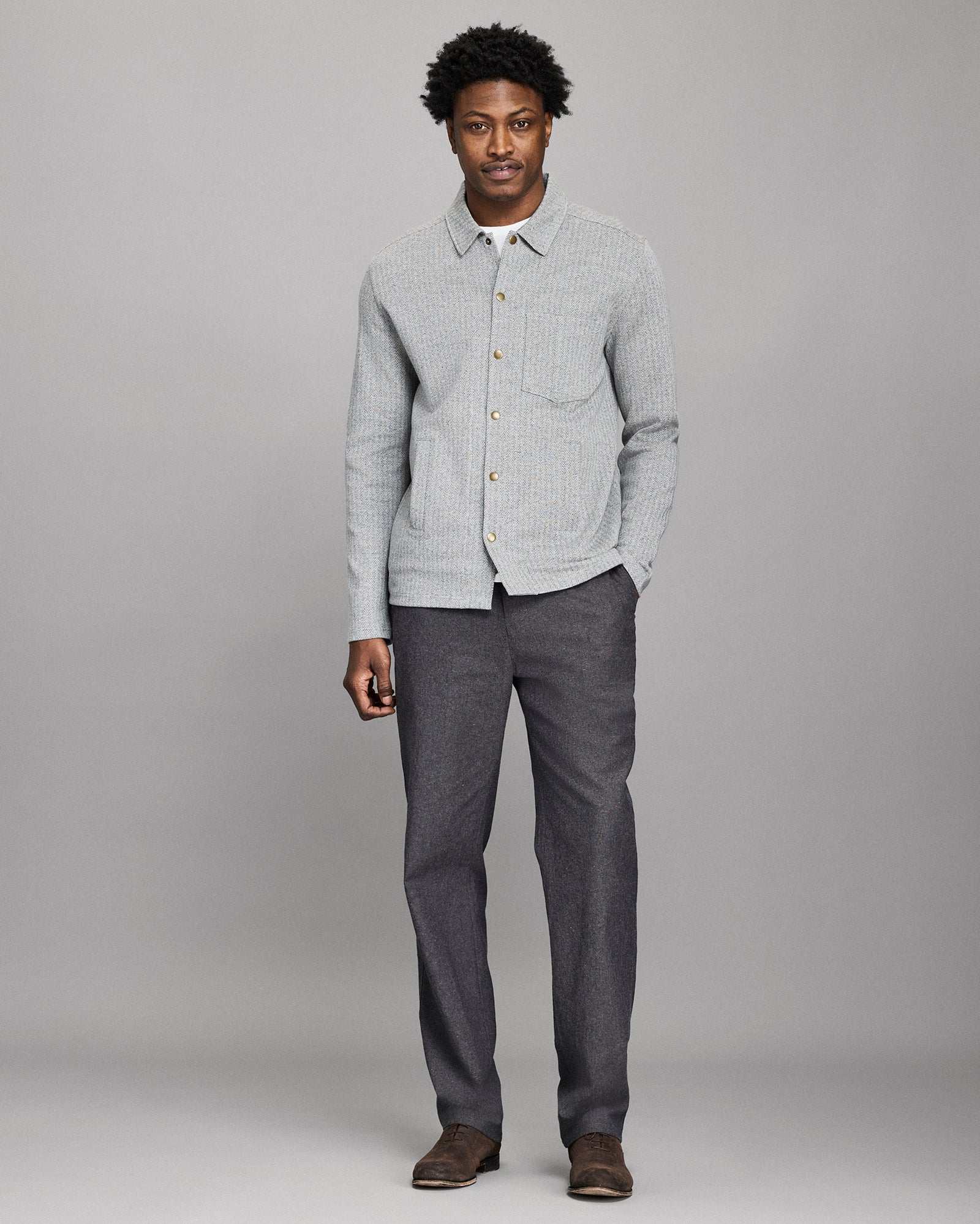 Numajiri Herringbone Shirt Jacket