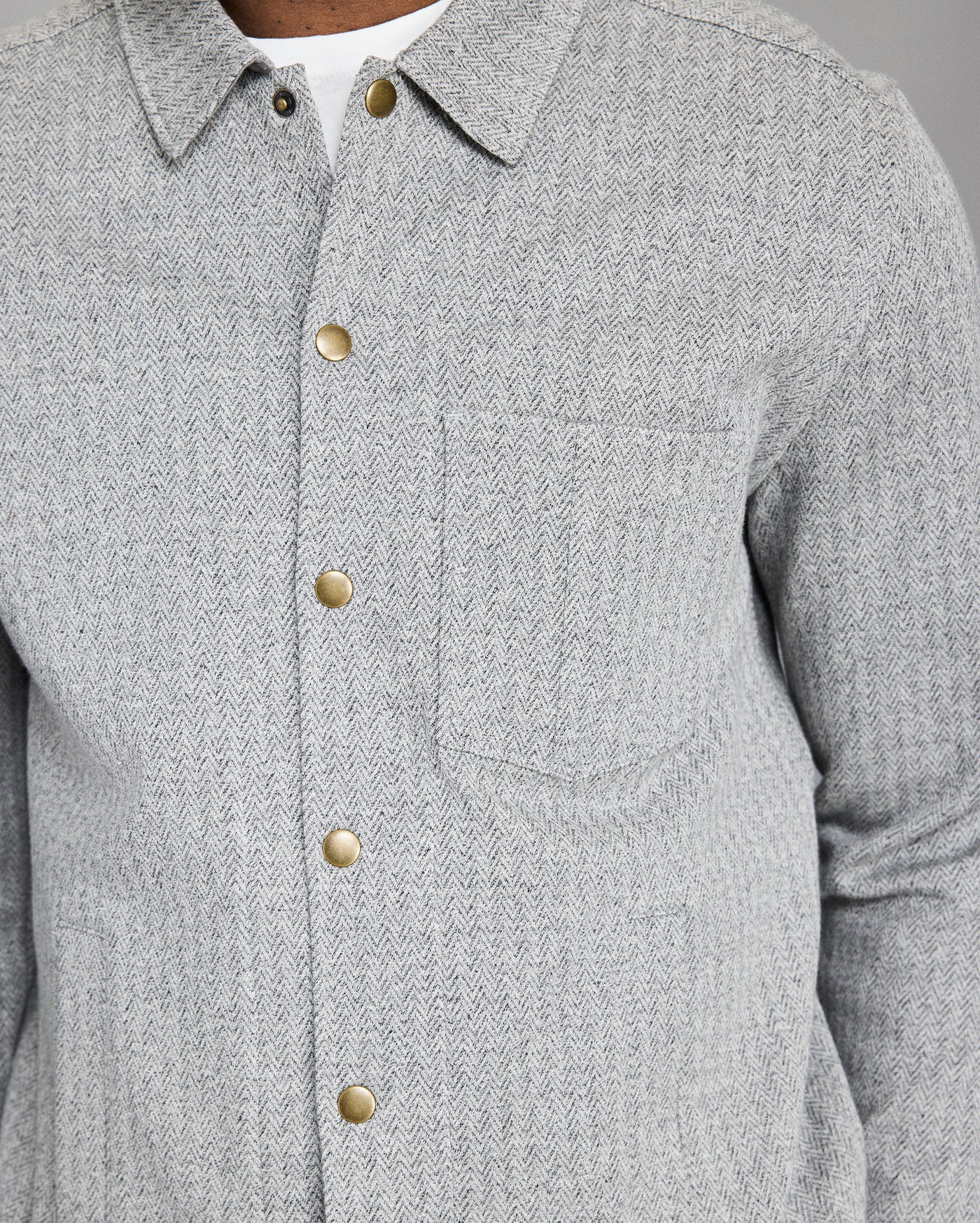 Numajiri Herringbone Shirt Jacket