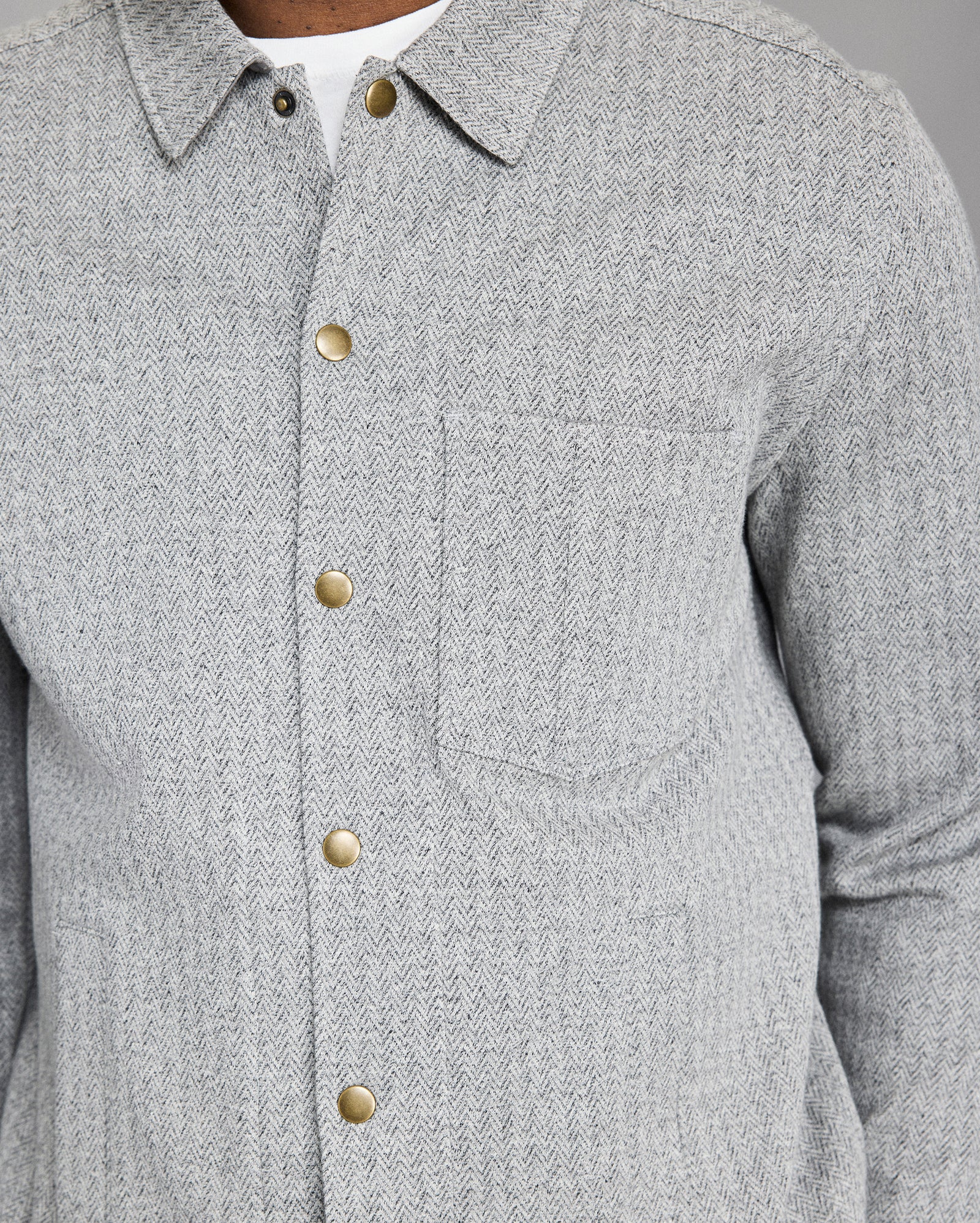 Numajiri Herringbone Shirt Jacket